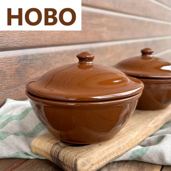 Керамично гювече 400 мл | Кафяво