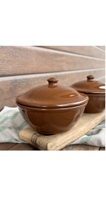 Керамично гювече 400 мл | Кафяво