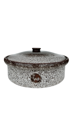 Керамична тава с капак | Пръскана