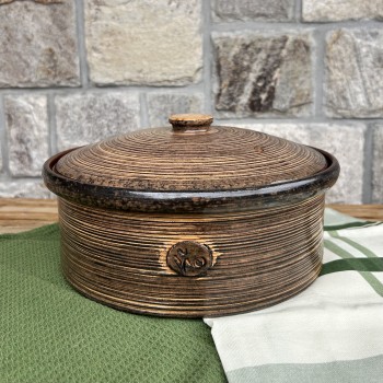 Керамична тава с капак | Оранжева