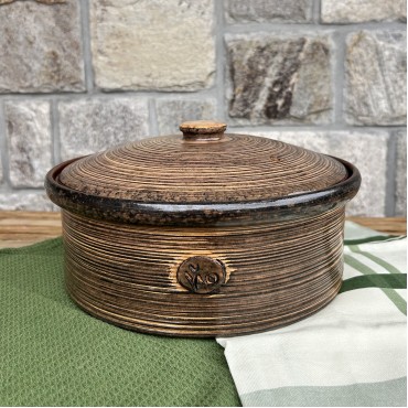 Керамична тава с капак | Оранжева